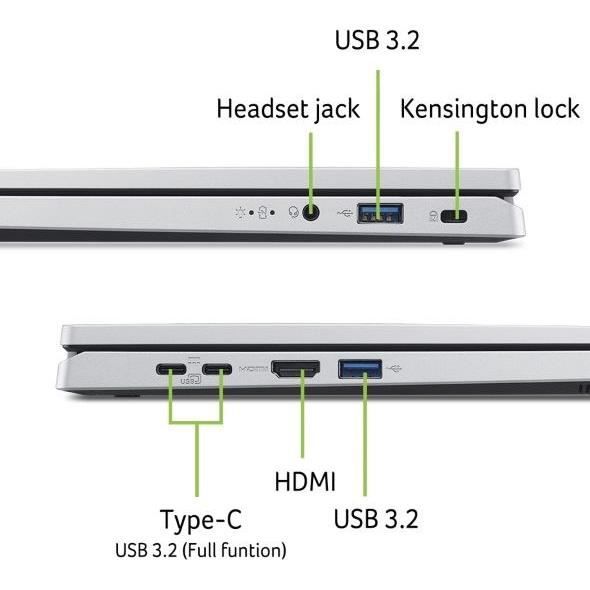 ACER Aspire AG14-22P-R5VY Laptop PC - Windows 11 -14'' WUXGA IPS -AMD Ryzen 5-7520U -RAM 16GB -512GB SSD -Radeon Graphics -AZERTY