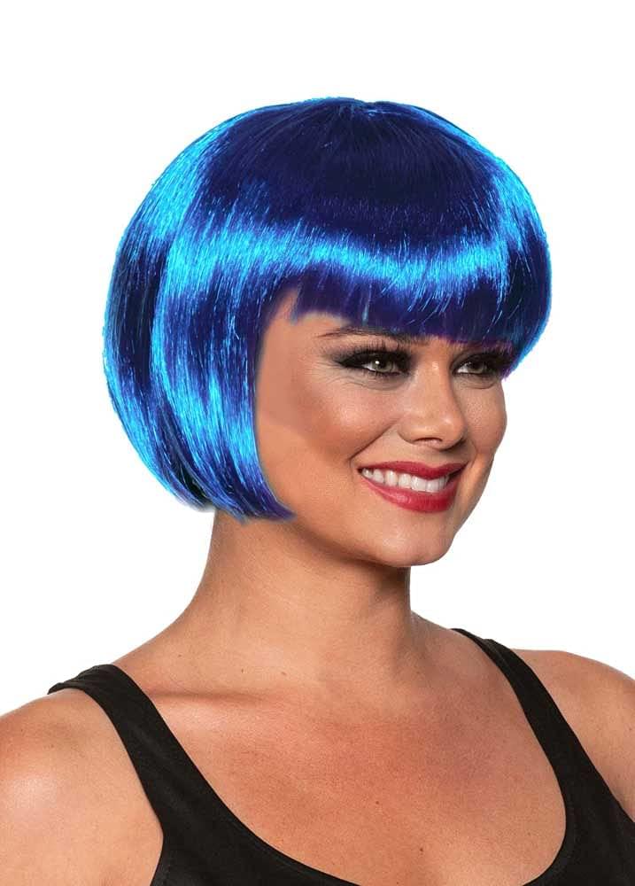 Bob Cut One Size Adult Costume Wig | Blue