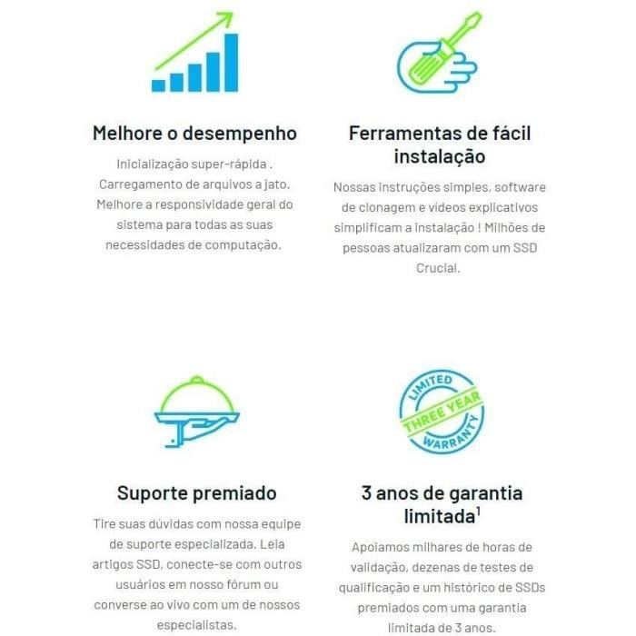 Crucial - Internal SSD disk - BX500 - 500GB - 2.5 inch (CT500BX500SD1)