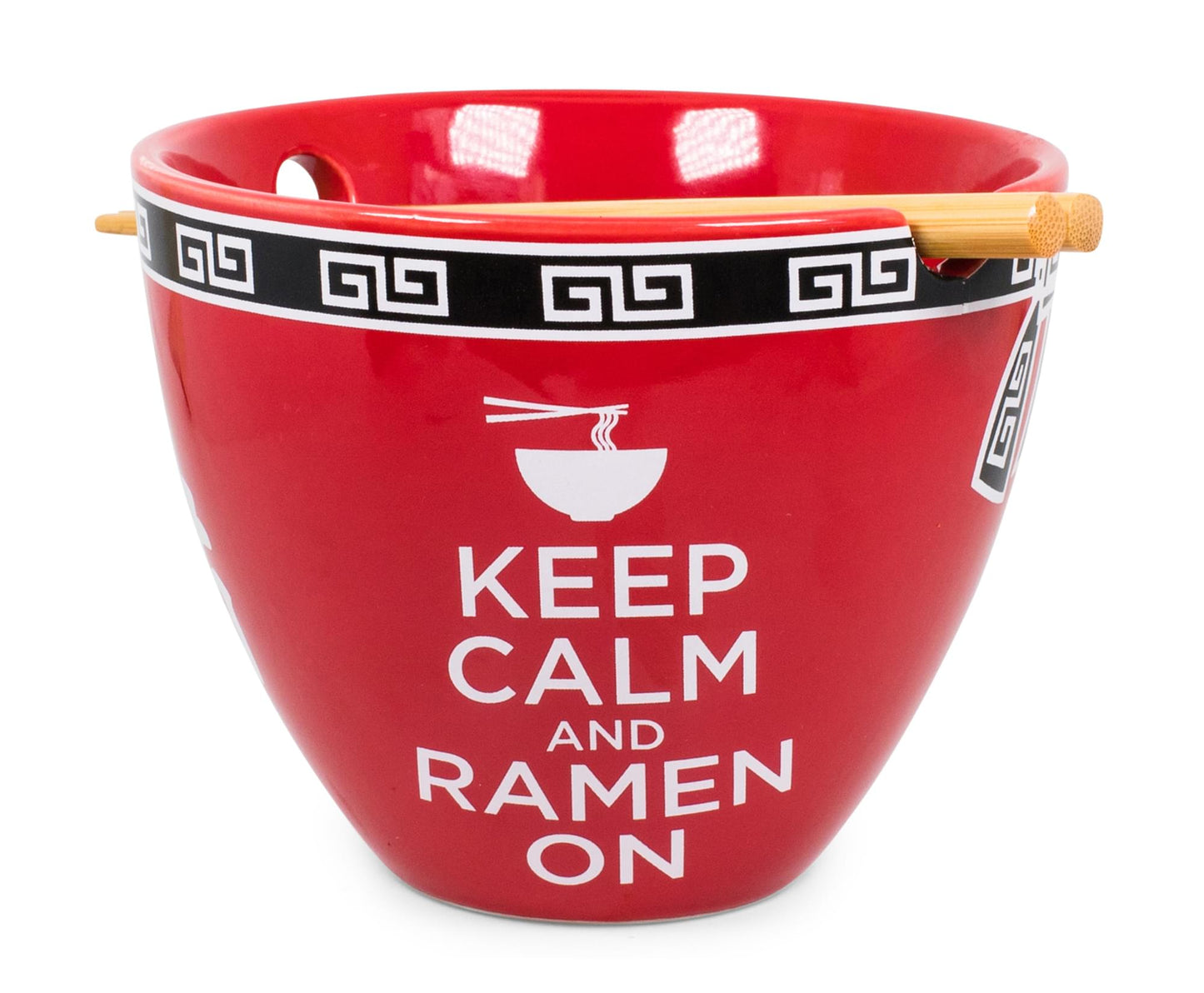 Bowl Bop Keep Calm And Ramen On Japanese Dinner Set | 16-Ounce Bowl, Chopsticks
