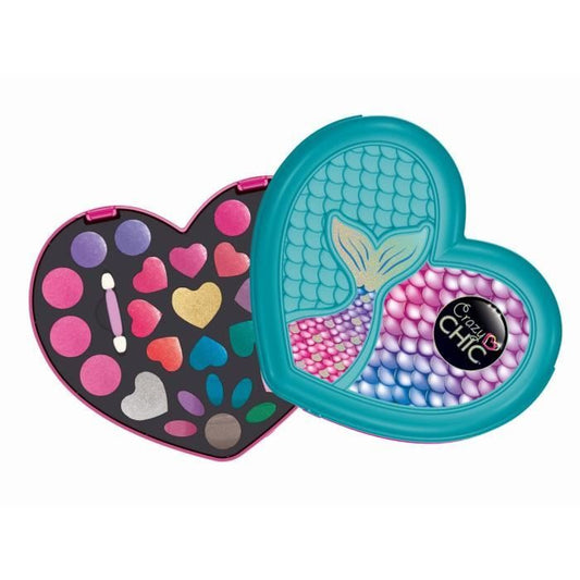 Clementoni - Crazy Chic - Mermaid Makeup - Eye shadows, lip gloss and applicators - Ages 6 and up