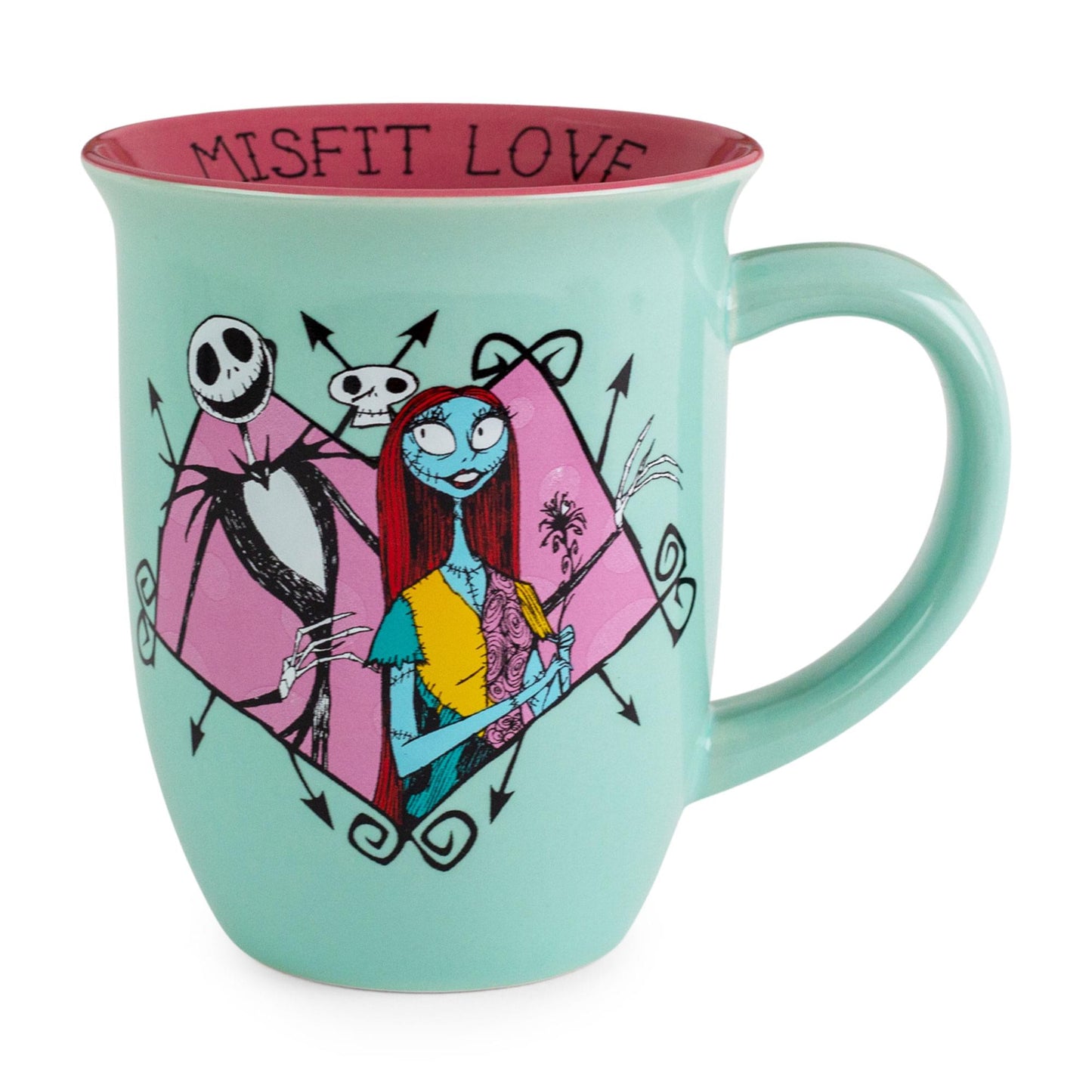 Disney Nightmare Before Christmas Jack and Sally 20-Ounce Wide Rim Ceramic Mug