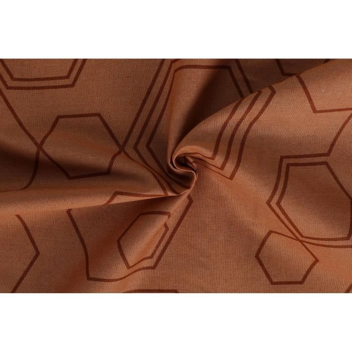 Bedding set - 1 duvet cover 220 x 240 cm + 2 pillowcases 60 x 60 cm - 100% cotton - Copper