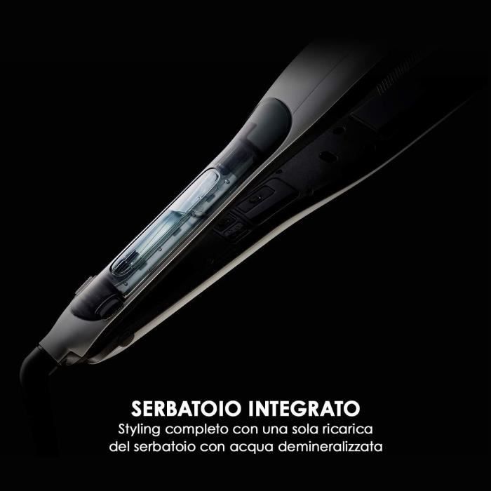 Professional Steam Straightener - Bellissima - Steam Elixir - Ceramic Plate + Argan Oil + Protective Case - 4 Temperatures