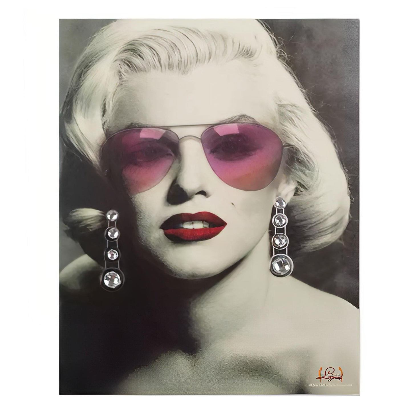Marilyn Monroe Sunglasses Led Canvas Wall Art