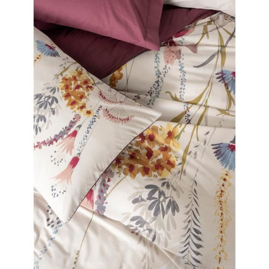 Bedding set - 1 duvet cover 220 x 240 cm + 2 pillowcases 60 x 60 cm - 100% cotton - Red