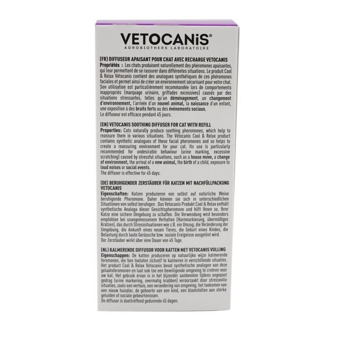 VETOCANIS Diffuser + Anti-stress refill for cats - Effective for 45 days
