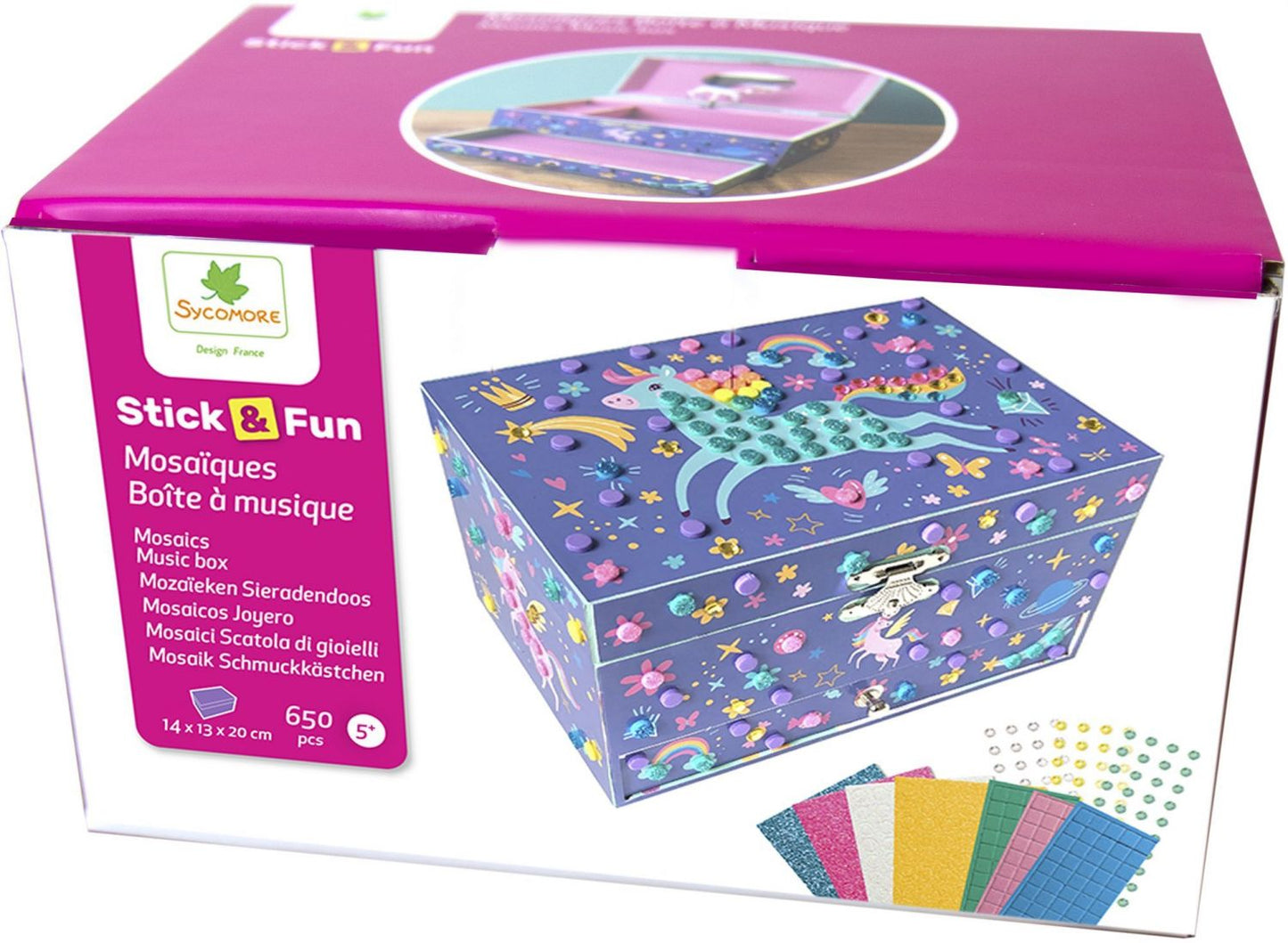 Sycomore - Music box Dimensions: 19 x 12.5 x 11.8 Personalize