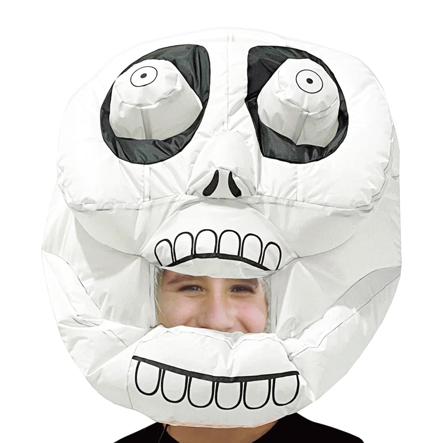 Inflatable Skeleton Head Adult Costume