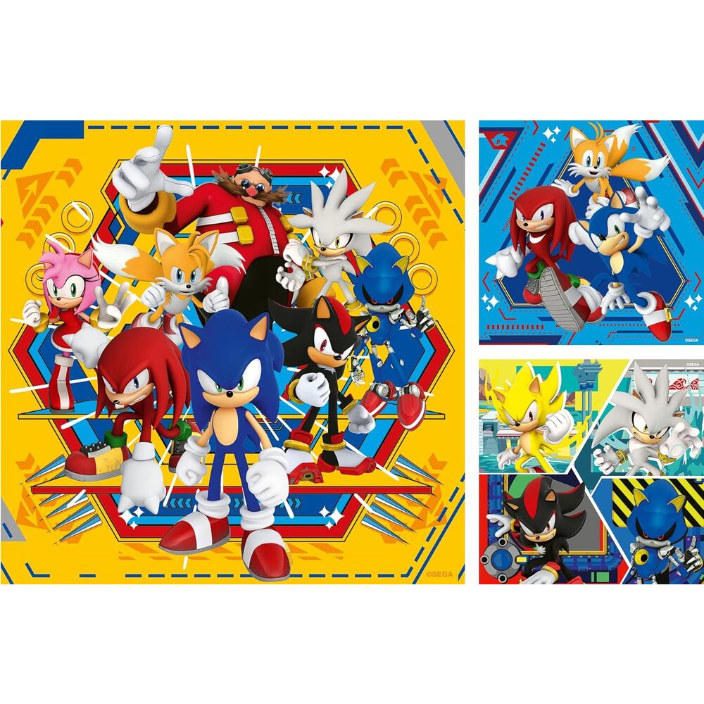 Sonic the Hedgehog puzzle 3x49pcs