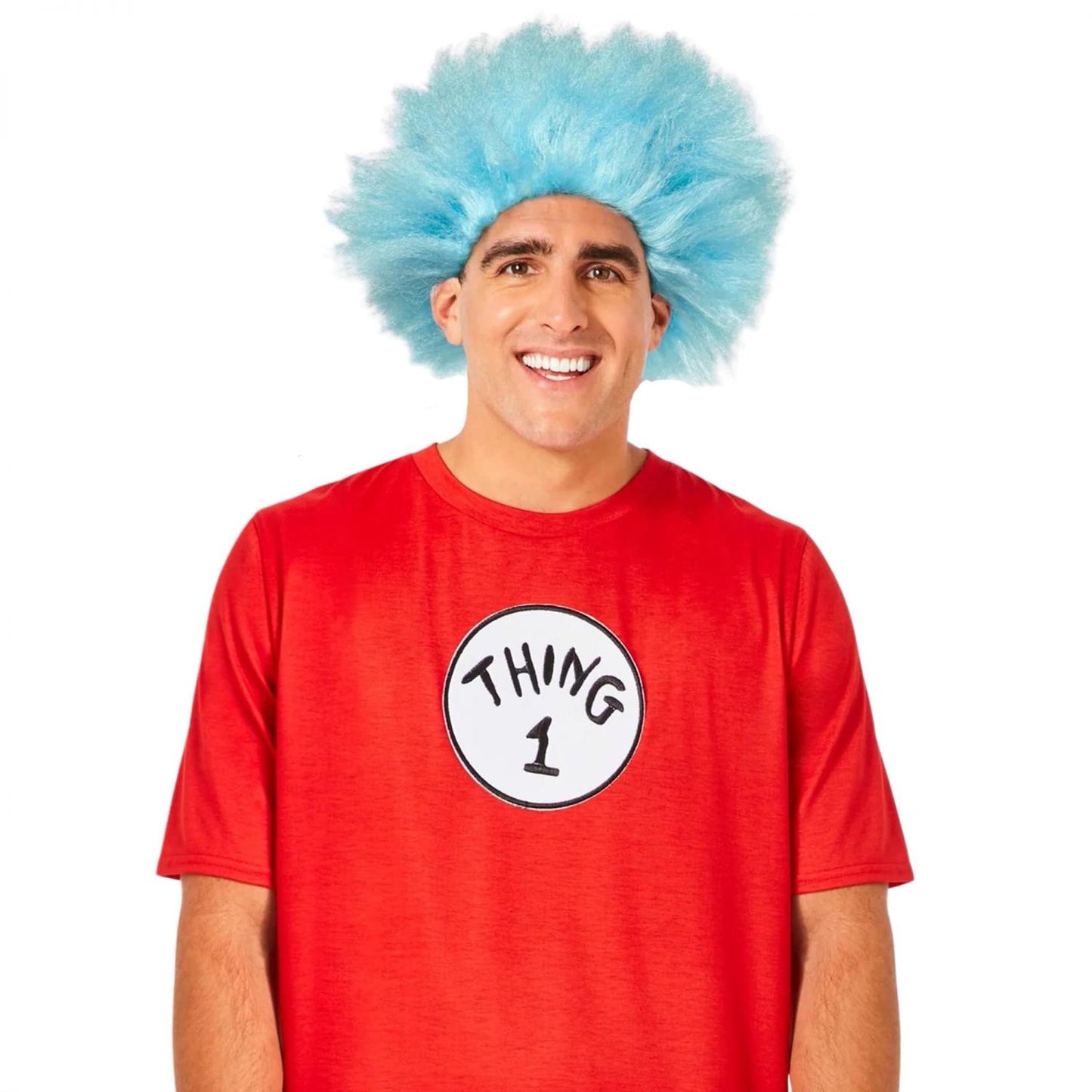 Dr. Seuss Thing 1/2 Hat & Tie Adult Costume Kit | S/M