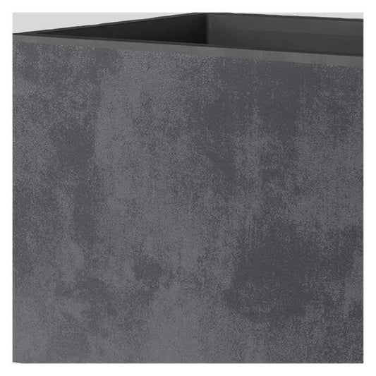 Cube Flower Pot - DEROMA - Millennium R - Anthracite - With water reserve - 25 cm