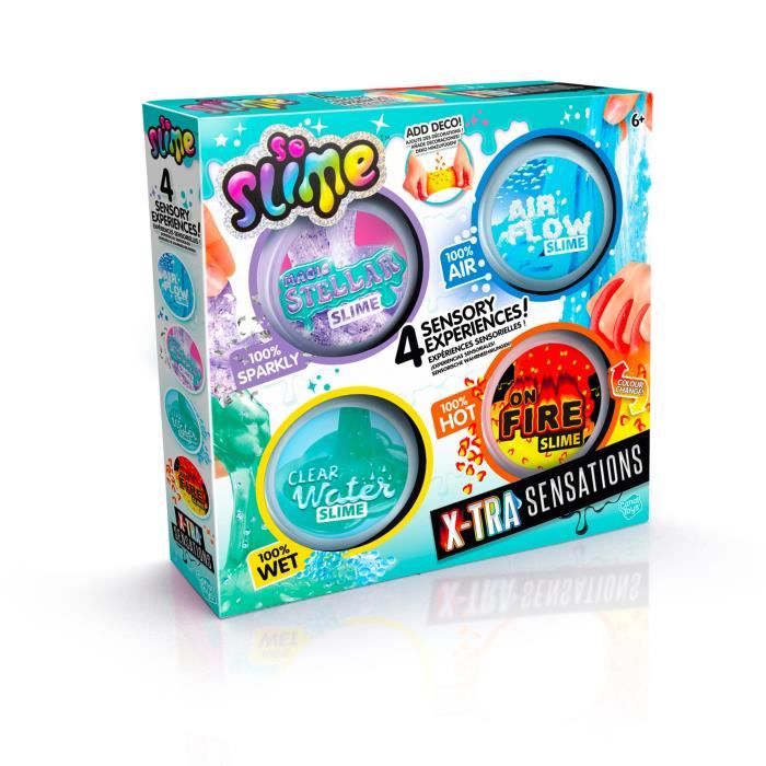 Canal Toys - SO SLIME DIY - Xtra Sensation Multipack - With 4 sensation slimes and decorations - SSC 308
