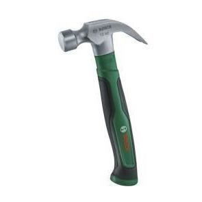 Bosch Claw Hammer 340 g (hard carbon steel V-shaped claw puller Softgrip handle low vibration)