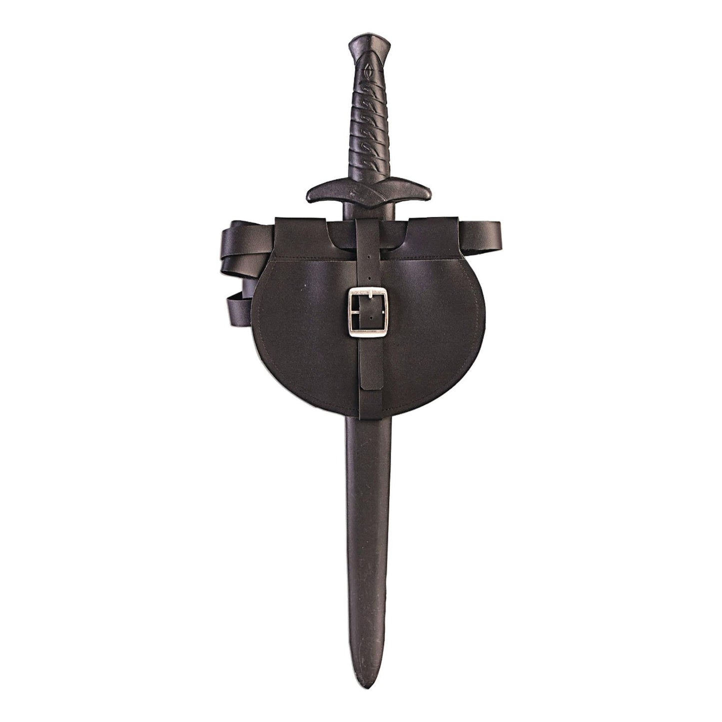 Dark Royalty Medieval King Sword w/ Belt & Pouch Plastic Costume Weapon Set