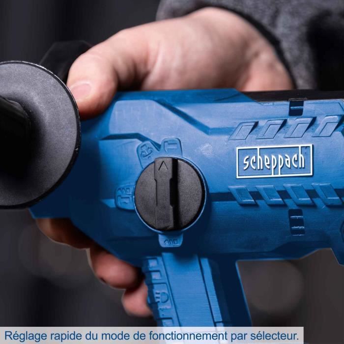 Brushless hammer drill - SCHEPPACH - 20V IXES - 2.2 joules - SDS Plus - 1400 rpm - without battery or charger - BC-RHD230-X