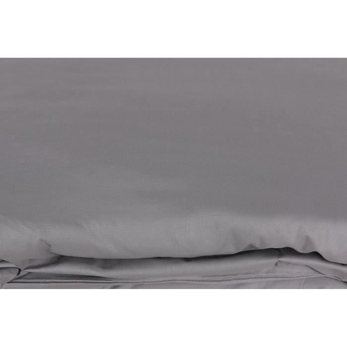 Bedding set - 1 duvet cover 220 x 240 cm + 2 pillowcases 60 x 60 cm - 100% cotton - Grey