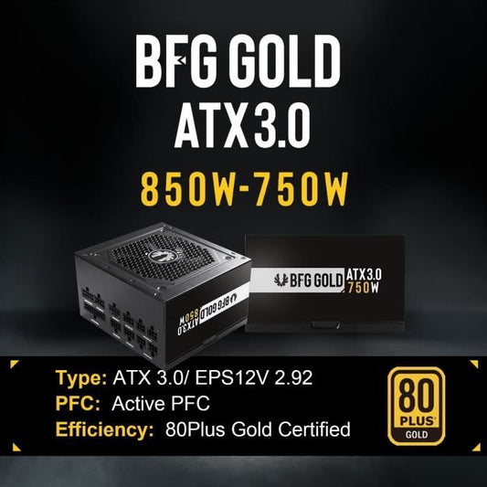 BITFENIX BFG GOLD 850W (80+ Gold) ATX 3.0 - PC power supply - 850W