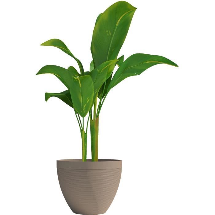 Flowerpot - GARDEN ID - Green Care Impact Taupe - 40 x 31 cm - 10-year guarantee - 100% recycled - UV/frost resistant