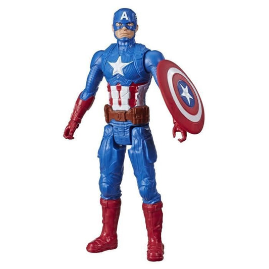 Captain America 30 cm Action Figure, Avengers Titan Hero Series Toy for Kids Ages 4 and Up, Marvel