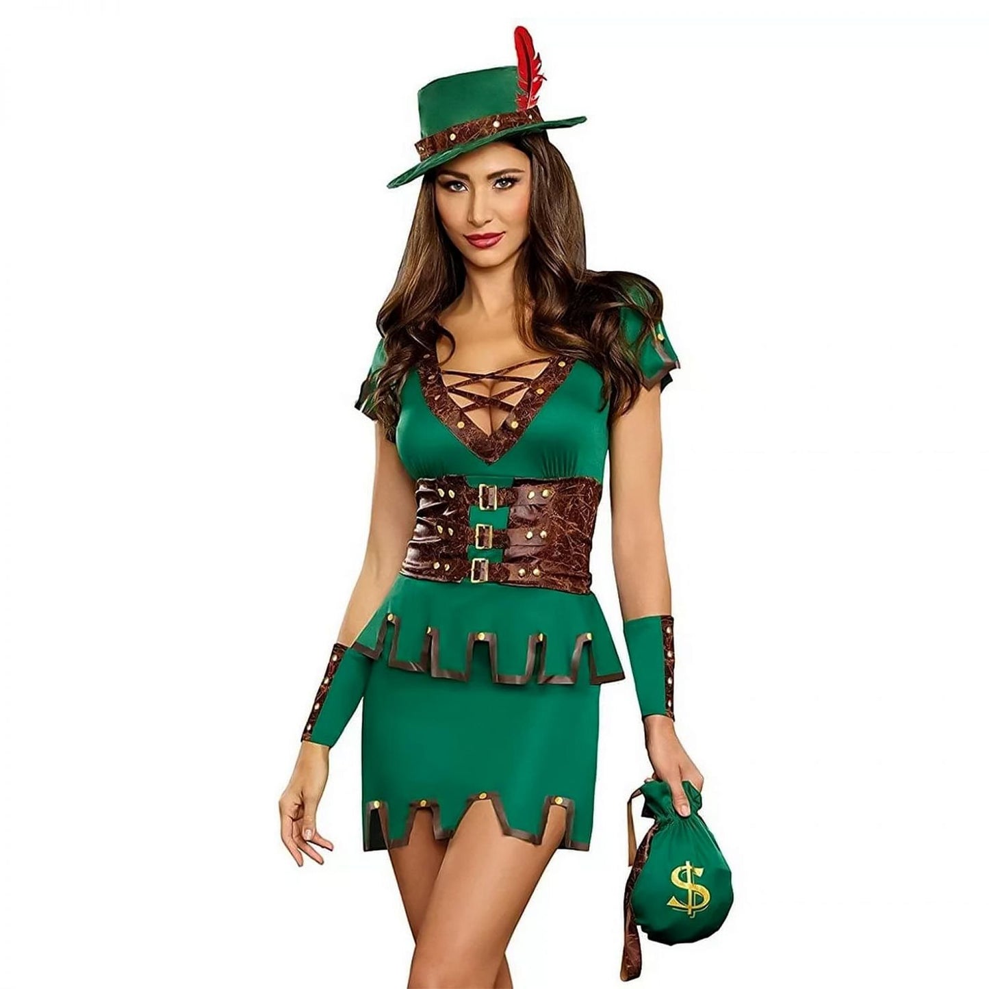 Robbin' Da Hood Women's Costume - Green - X-Large