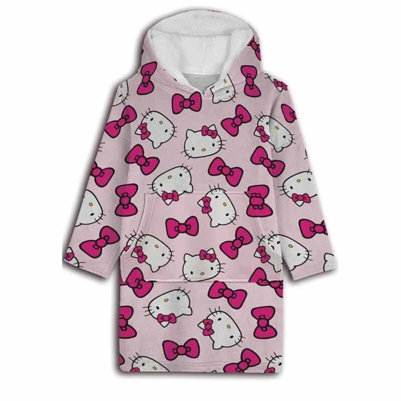 Hello Kitty oversize sweatshirt coat adult coral