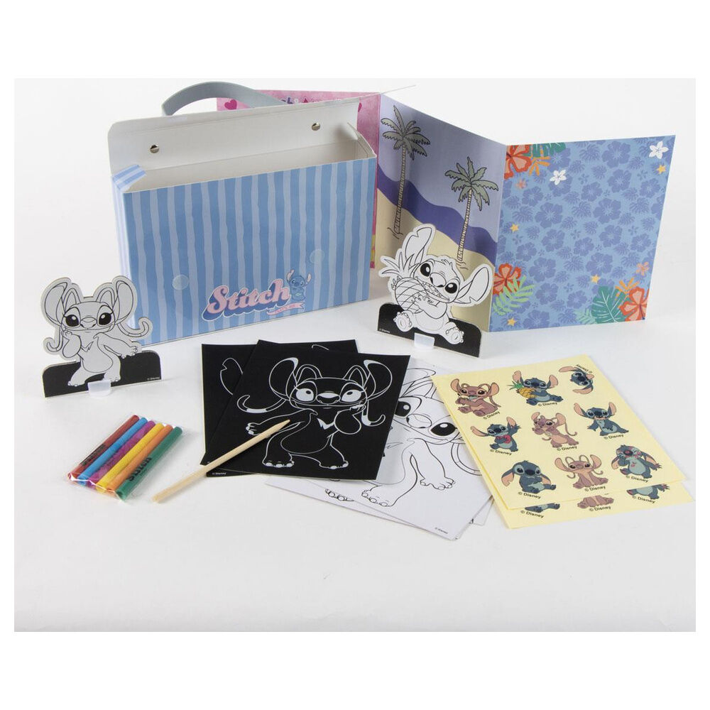Disney Stitch Colouring bag set