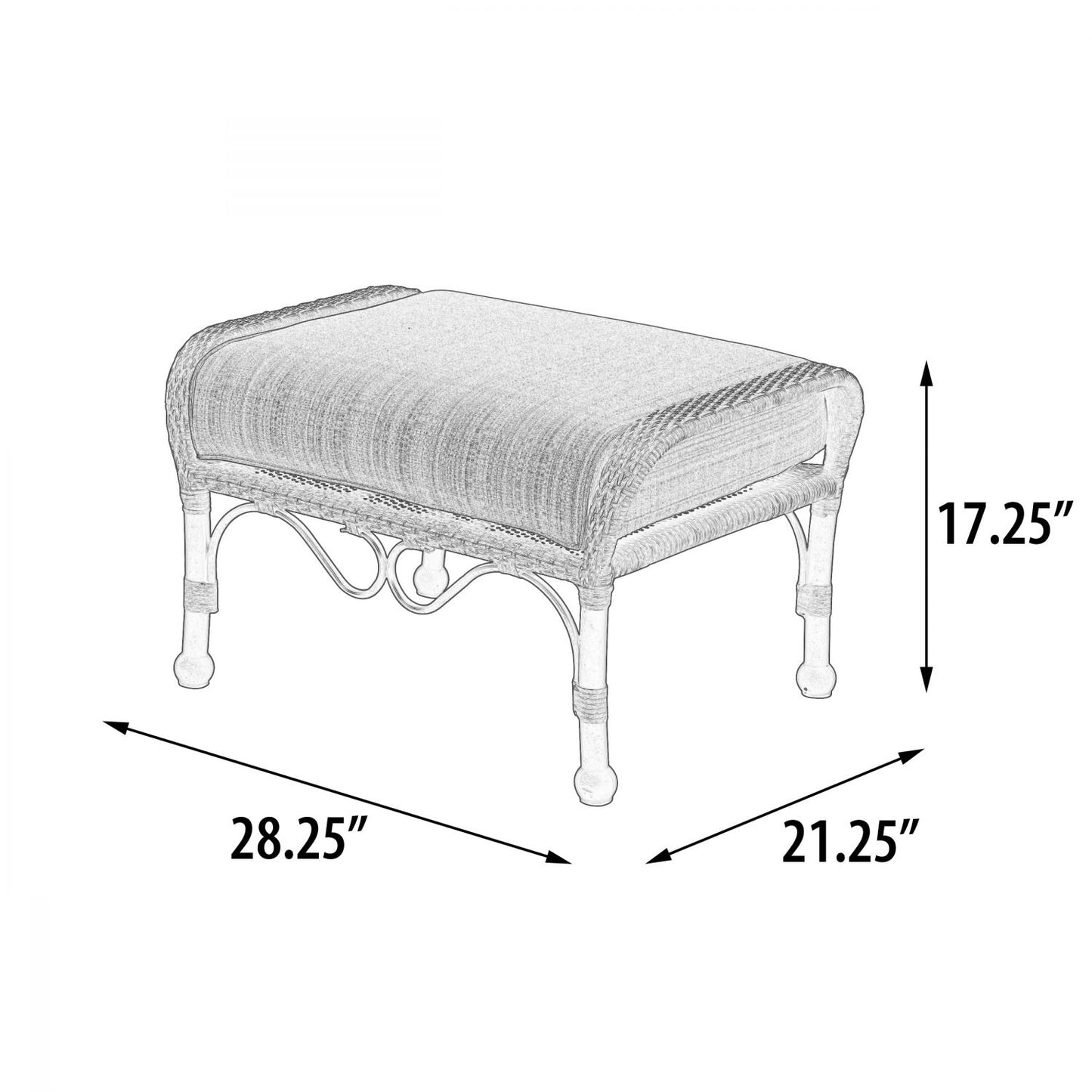 Grand Bonaire Weave Outdoor Ottoman