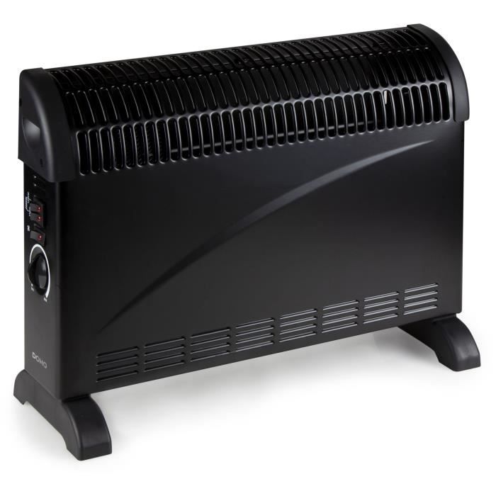 Turbo heating convector - 2000 W - DOMO - DO7350CH - 52.5 x 38.8 x 19.5 cm - Black