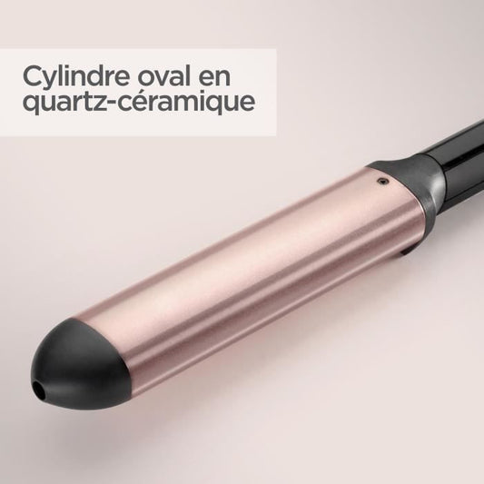 Babyliss Oval Waving Wand C457E Pink and Black Curling Iron - 3030050176421