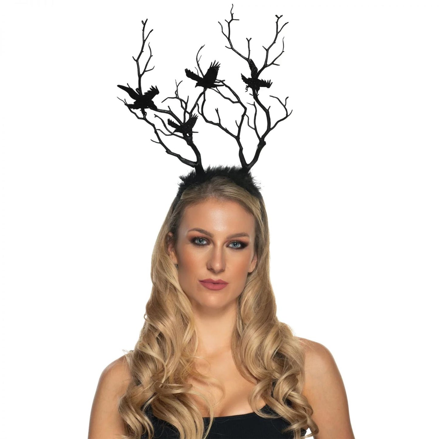 Evil Witch Crow Crown Adult Costume Accessory