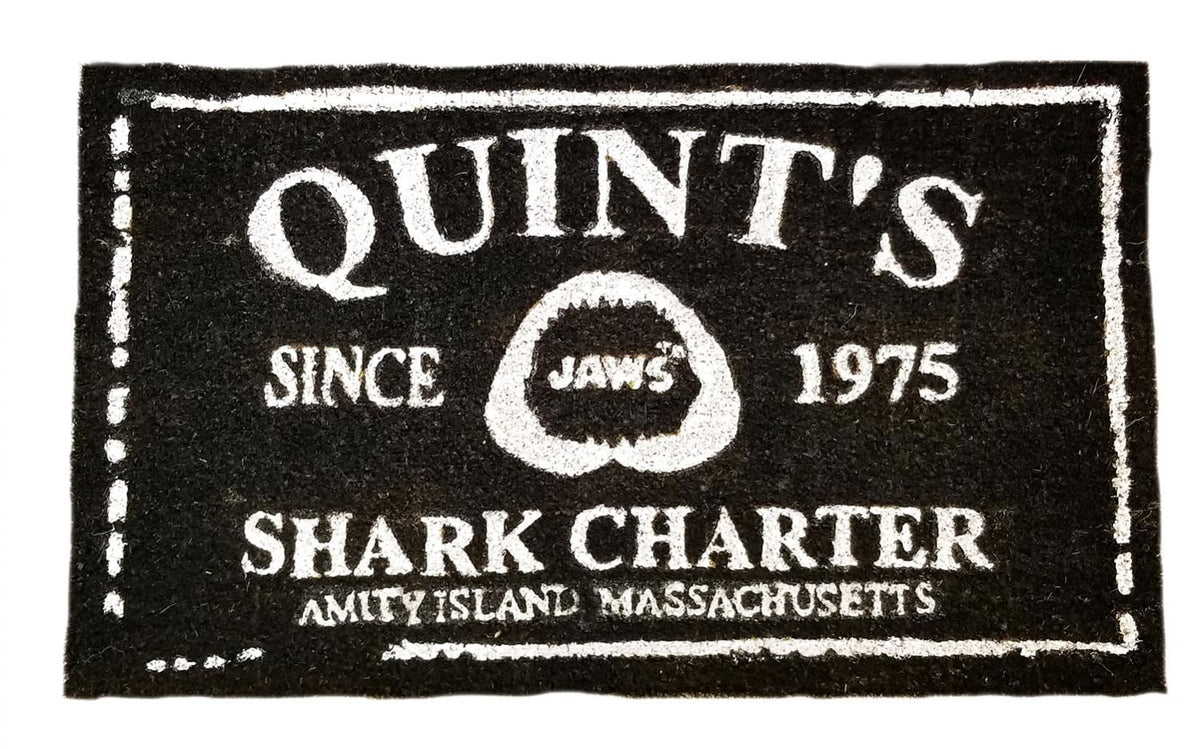 Jaws Quints Shark Charter 17x29 Inch Coir Doormat