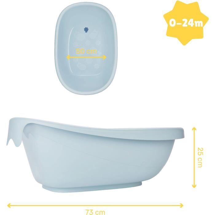Badabulle Bathtub for Baby Whale, Made in Europe, Can contain a hammock or a bath chair, From birth to 24 months