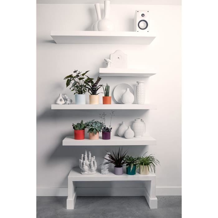 Flower pot - Elho - Lex Pott - Set 14 - White Green Purple - L 14 x W 13.8 x H 12 cm - Indoor - 100% recycled