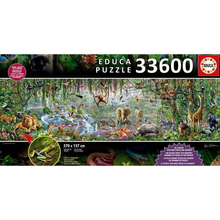 EDUCA Puzzle The Wild Life 33600 Pieces
