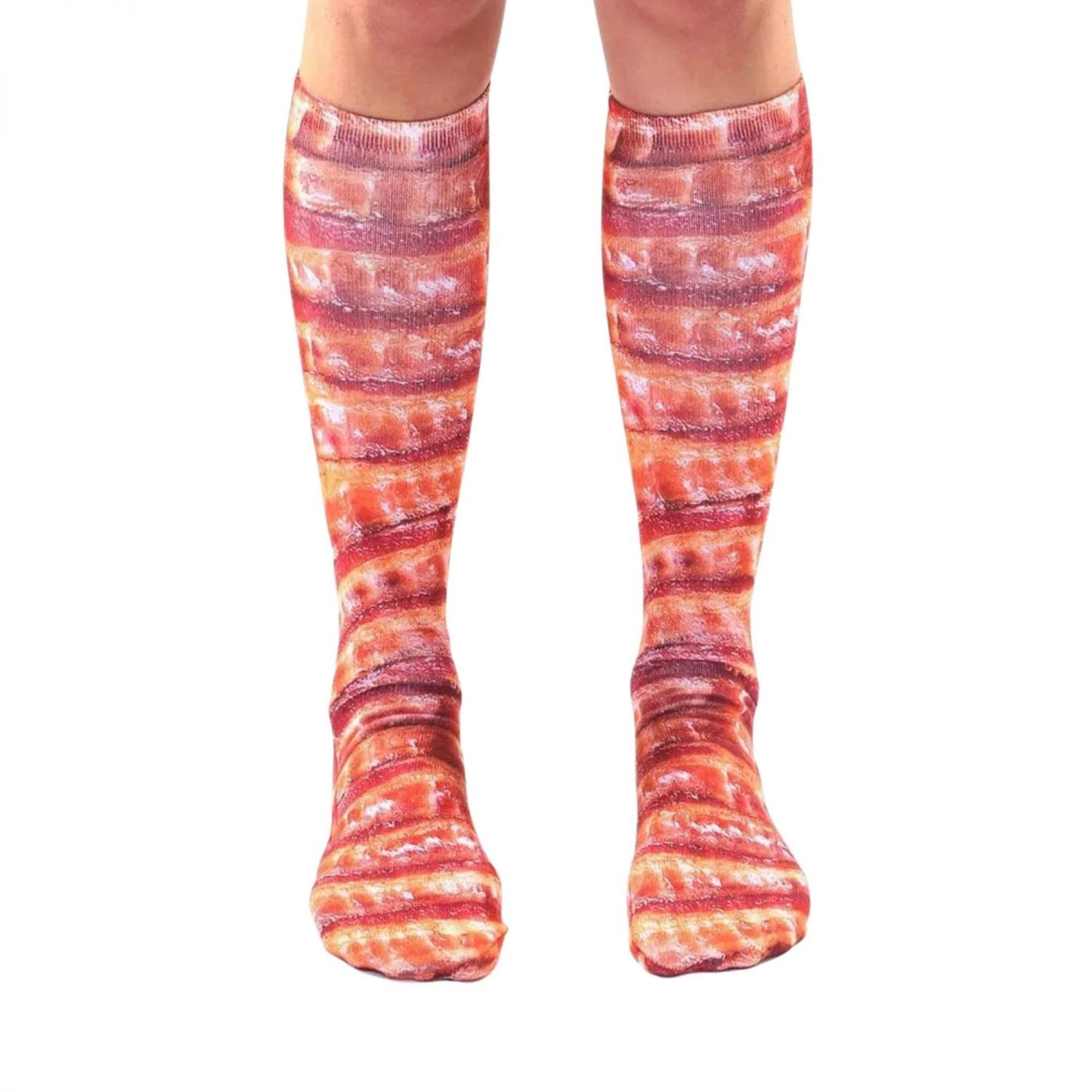 Bacon Photo Print Knee High Socks
