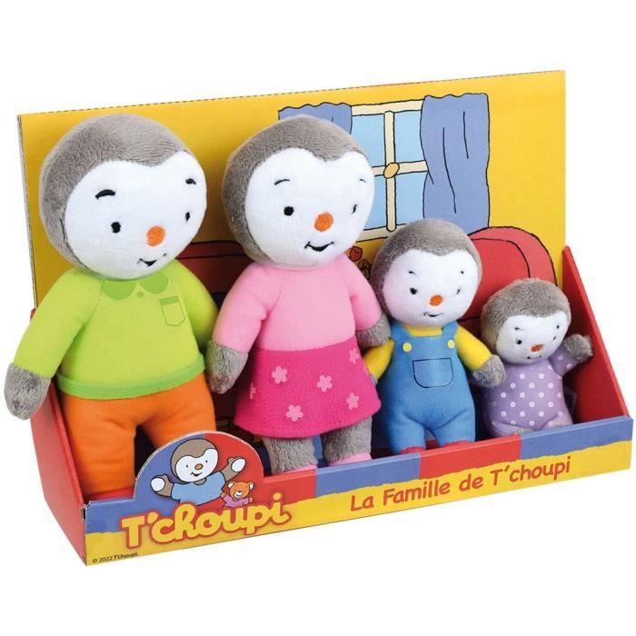 Family box 4 plush - T'choupi - Jemini - +/- 19 cm