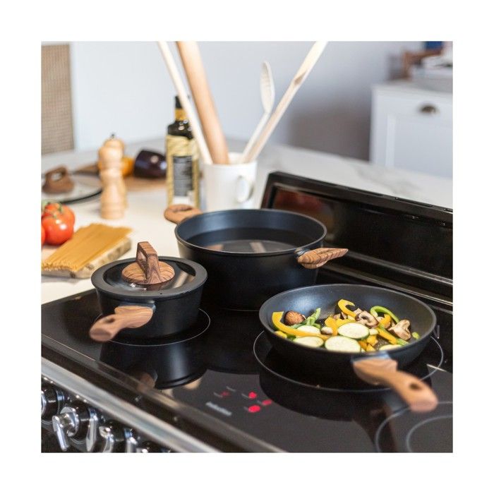 LIVOO Feel good moments - 5-piece cookware set - Black - MZP147