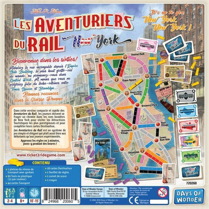 Days of Wonder | Rail adventurers: New York | Board game | From 8 years old | 2 to 4 players | 10 to 15 minutes