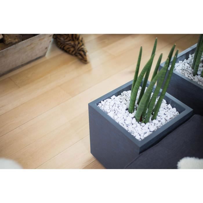 EDA Square Pot Graphit - 39 x 39 x 43 cm - 31 L - Anthracite gray