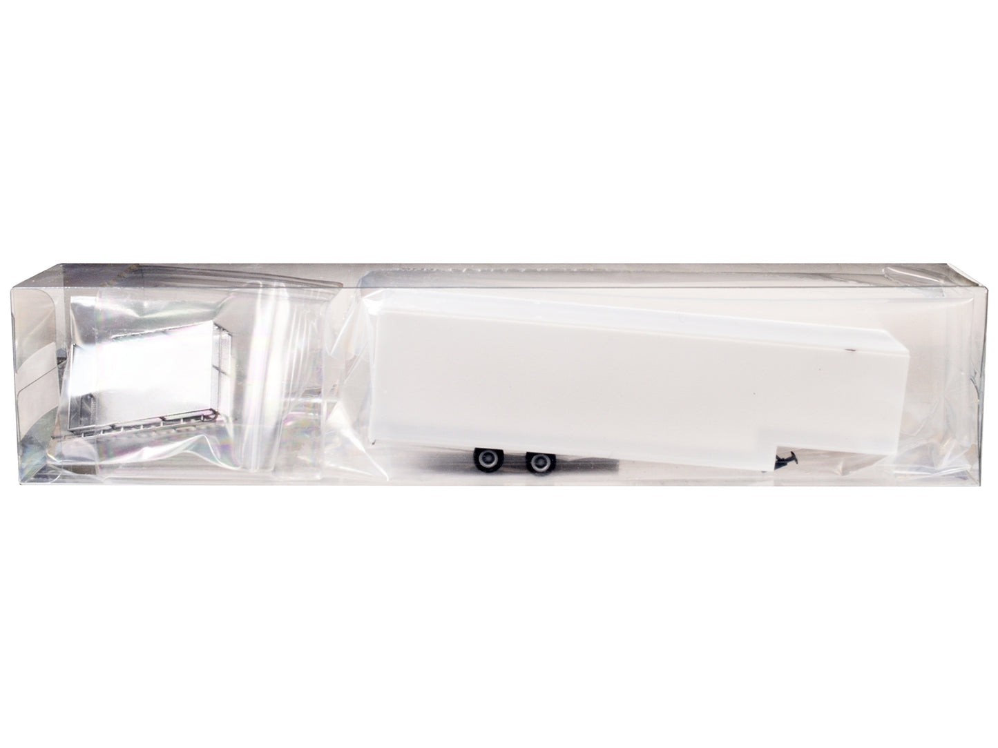 Race Horse Transport Trailer White 1/87 (HO) Plastic Model by Promotex