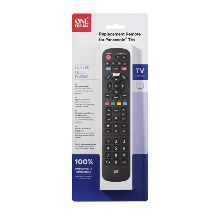 ONE FOR ALL URC4914 - Replacement remote control for Panasonic TV