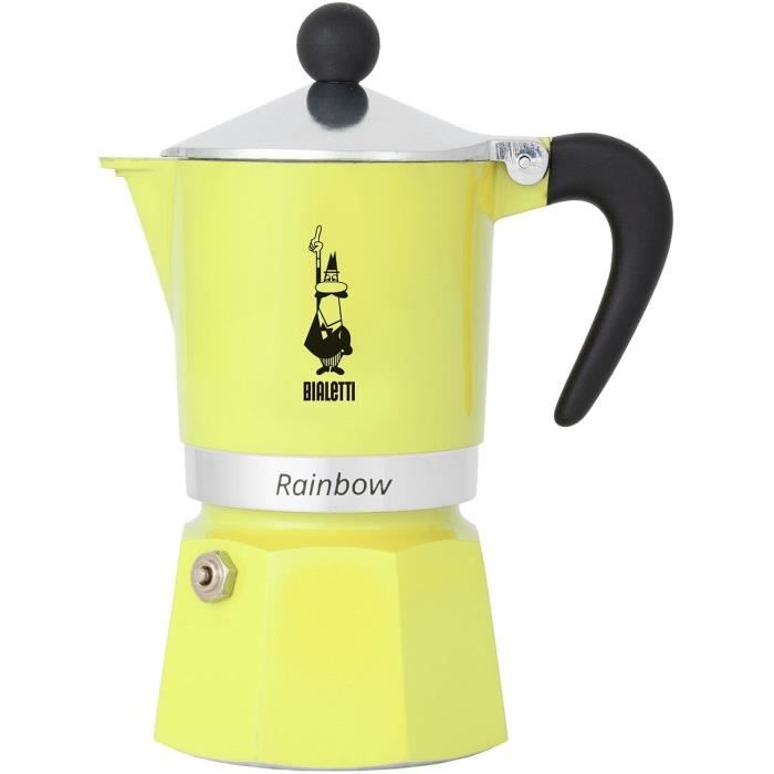 Italian coffee maker - BIALETTI - RAINBOW - 6 cups - 0.30 L - Yellow