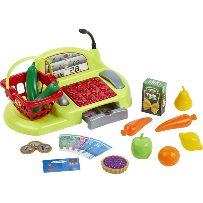 Ecoiffier supermarket cart with cash register