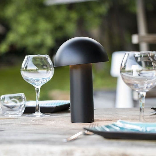 Cordless table lamp - LUMISKY - TOD BLACK - H28 cm - Adjustable head - Warm white LED