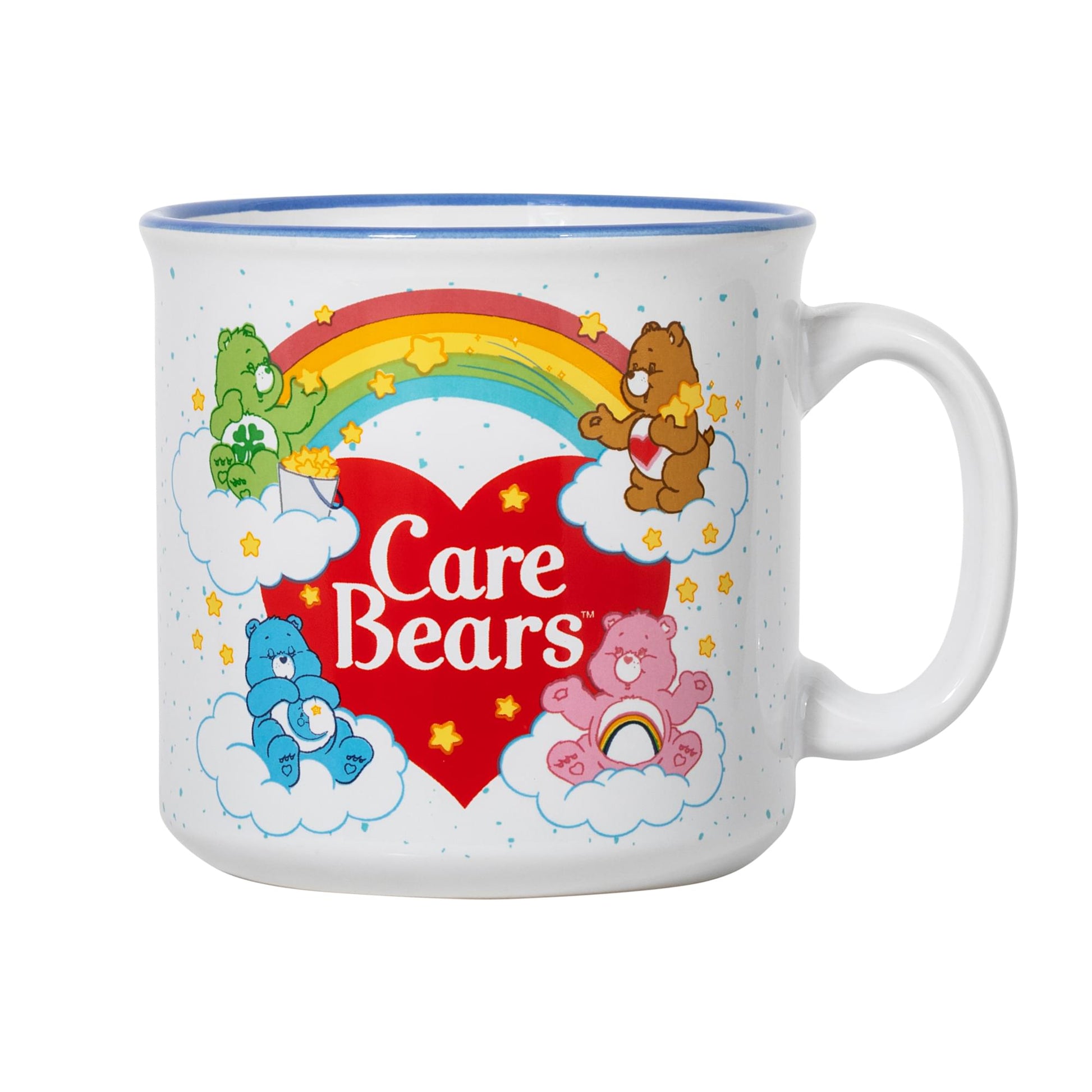 Care Bears Rainbow Heart Logo Ceramic Camper Mug | Holds 20 Ounces