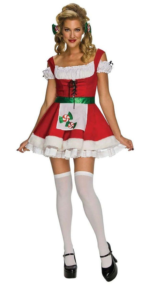 Sexy Christmas Peppermint Candy Dress Adult Costume Small