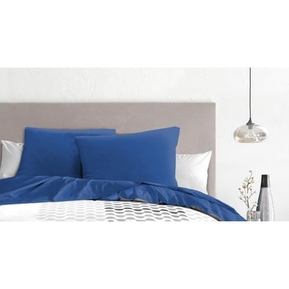 Set of 2 pillowcases - HOME LINGE PASSION - 63 x 63 cm - Blue