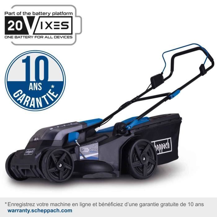 BC-MP430-X cordless lawnmower - 43cm cut + mulching + collection + adjustable height - SCHEPPACH 20V IXES - without battery or charger
