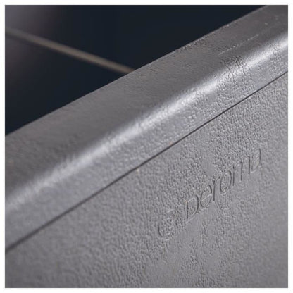 Cube Flower Pot - DEROMA- Cosmo - Anthracite - With water reserve - Casters - 38 cm